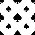 Spade card suits. Seamless pattern. Poker suits