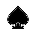 Spade icon black and white vector illustration