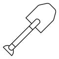 Spade icon, outline style