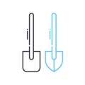spade line icon, outline symbol, vector illustration, concept sign Royalty Free Stock Photo