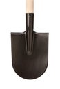 Spade shovel with wood handle