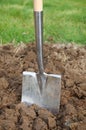 Spade in the soil