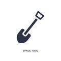 spade tool icon on white background. Simple element illustration from construction concept
