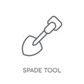 Spade tool linear icon. Modern outline Spade tool logo concept o