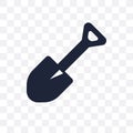 Spade tool transparent icon. Spade tool symbol design from Construction collection. Royalty Free Stock Photo