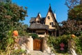 Spadena House, known as The Witch`s House, build in fairy storybook architecture style - Beverly Hills, California, USA - October