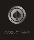 Spades casino poster, backdrop, plakat, background, banner Royalty Free Stock Photo