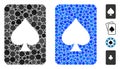 Spades Gambling Card Composition Icon of Circle Dots