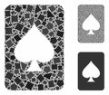 Spades gambling card Mosaic Icon of Rugged Elements