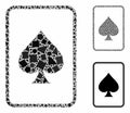 Spades gambling card Mosaic Icon of Tuberous Parts