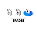Spades icon in different style