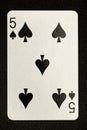 Spades playing card-Five