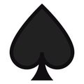 Spades suit. Playing cards icon. Vector illustration for casino Royalty Free Stock Photo