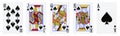 Spades Suit Playing Cards - isolated on white Royalty Free Stock Photo