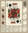 Spades suit playing cards Royalty Free Stock Photo