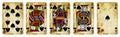 Spades Suit Vintage Playing Cards isolated Royalty Free Stock Photo