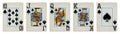 Spades Suit Vintage Playing Cards - Isolated on White Royalty Free Stock Photo