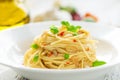Spageti olive oil and peperoncino Royalty Free Stock Photo