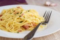 Spagetti carbonara Royalty Free Stock Photo