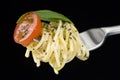 Spagetti on Fork Royalty Free Stock Photo