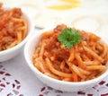 Spagettis with meat sauce Royalty Free Stock Photo