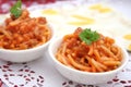 Spagettis with meat sauce Royalty Free Stock Photo