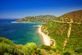 Spaggia di Genne Mari beach on Sardinia Island. Royalty Free Stock Photo