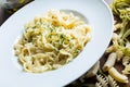 Spaghetti aglio e olio is a traditional Italian pasta dish from Naples. Royalty Free Stock Photo