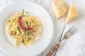 Spaghetti aglio olio e peperoncino Royalty Free Stock Photo