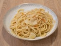 Spaghetti Aglio, Olio, Peperoncino Royalty Free Stock Photo