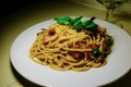 Spaghetti Aglio , Olio Peperoncino Royalty Free Stock Photo