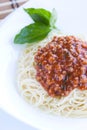 Spaghetti Alla Bolognese Detail Royalty Free Stock Photo