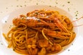Spaghetti alla busara Royalty Free Stock Photo