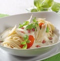 Spaghetti alla carbonara Royalty Free Stock Photo
