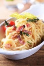 Spaghetti alla carbonara Royalty Free Stock Photo