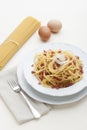 Spaghetti alla carbonara Royalty Free Stock Photo