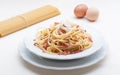 Spaghetti alla carbonara Royalty Free Stock Photo