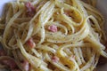 Spaghetti alla Carbonara Royalty Free Stock Photo