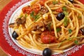 Spaghetti alla puttanesca Royalty Free Stock Photo