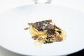 Spaghetti with black truffles Royalty Free Stock Photo