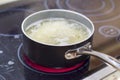 Spaghetti boiling in water