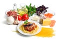 Spaghetti bolognese with cheese Royalty Free Stock Photo