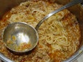 Spaghetti bolognese, best italian food in the pot