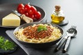 Spaghetti bolognese meal
