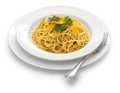 Spaghetti with bottarga Royalty Free Stock Photo
