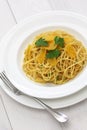 Spaghetti with bottarga Royalty Free Stock Photo
