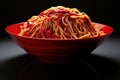 Spaghetti bowl. Generate Ai Royalty Free Stock Photo