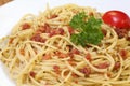 Spaghetti carbonara pasta Royalty Free Stock Photo