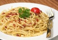 Spaghetti carbonara pasta Royalty Free Stock Photo