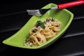 Spaghetti with cheese and mushroom Royalty Free Stock Photo